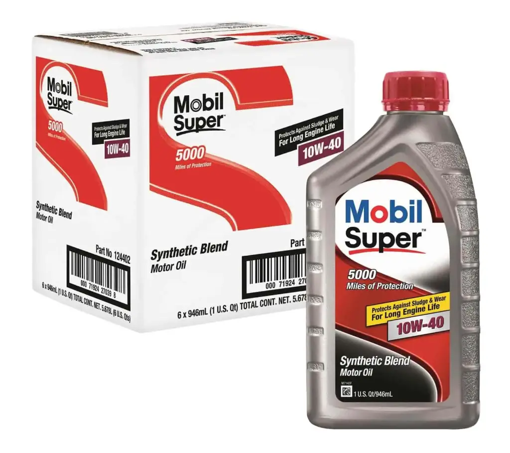 #124402 Mobil Super 5000 10W40 (Mobil - Super 5000 10W-40 6X1 Qt)