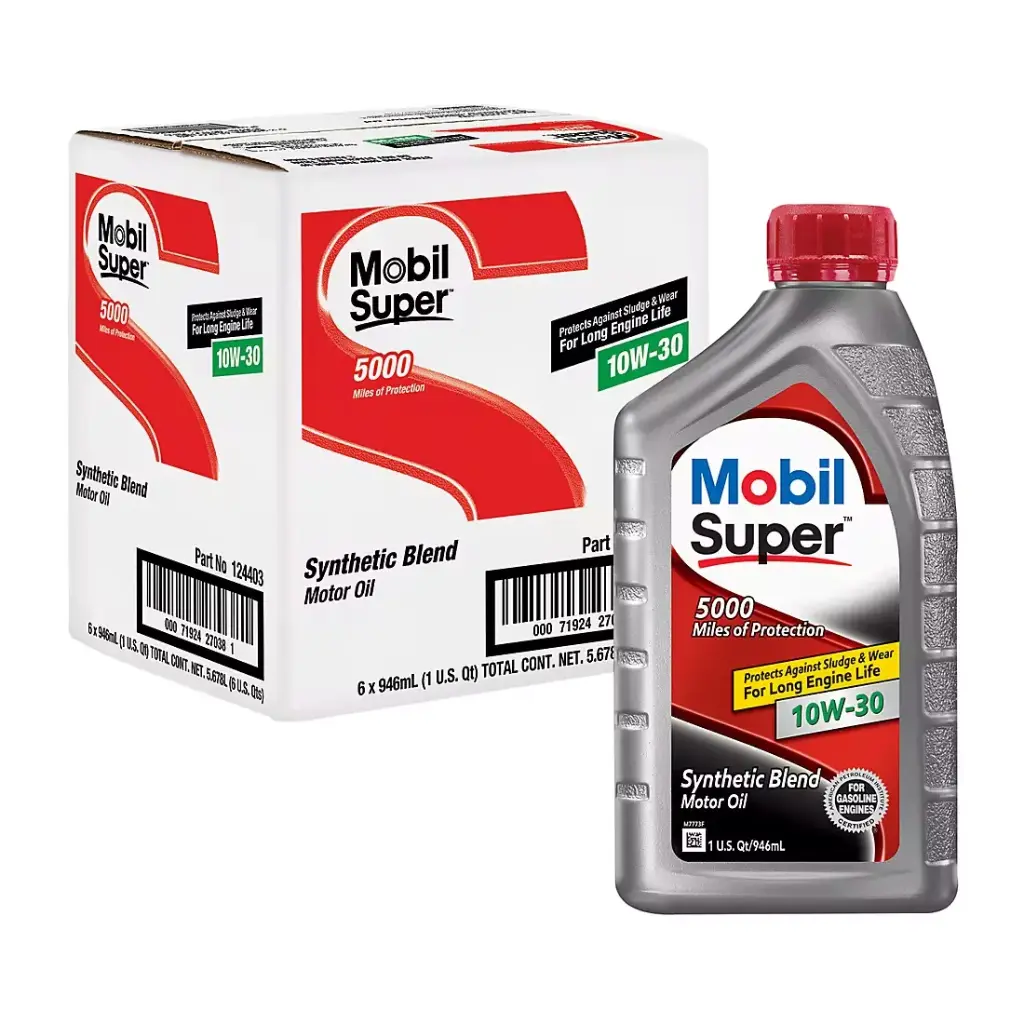 #124403 Mobil Super 5000 10W30 (Mobil - Super 5000 10W-30 6X1 Qt)