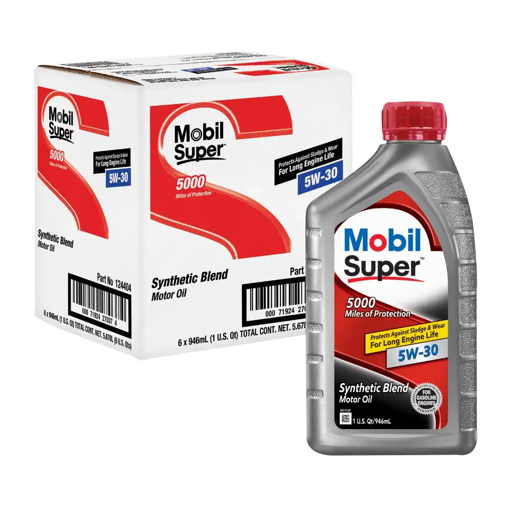 #124404 Mobil Super 5000 5W30 (Mobil - Super 5000 5W-30 6X1 Qt)