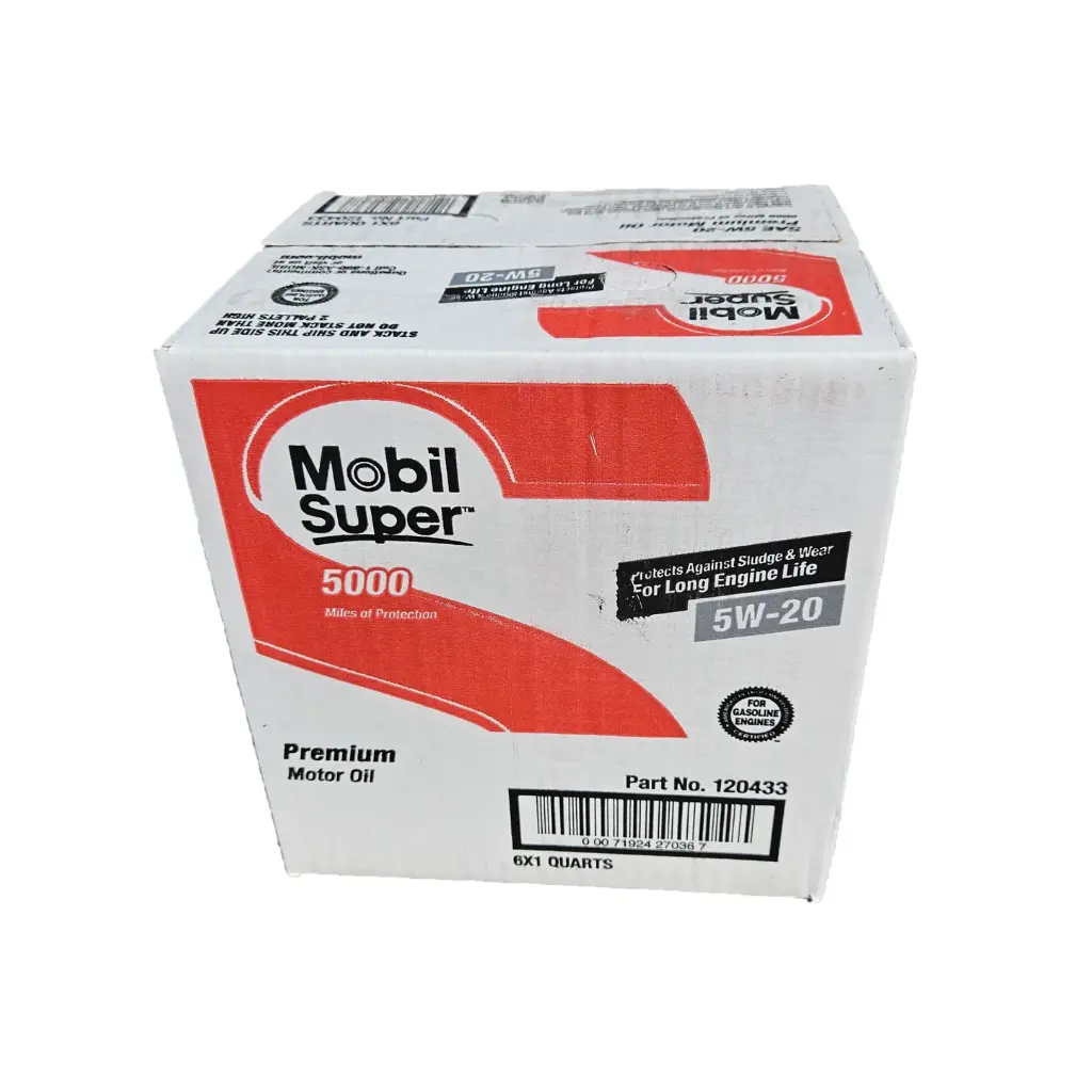 #124405 Mobil Super 5000 5W20 (Mobil - Super 5000 5W-20 6X1 Qt)