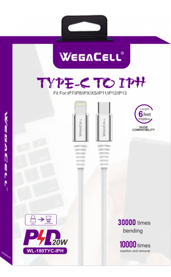 Wl-180Tyc-Iph (6Ft Pd Cable For Iphone To Type-C)