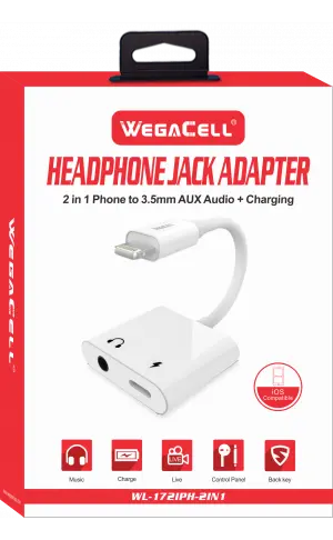 Wl-172Iph-2 In 1 (2 In 1 Headphone Jack Adapter)