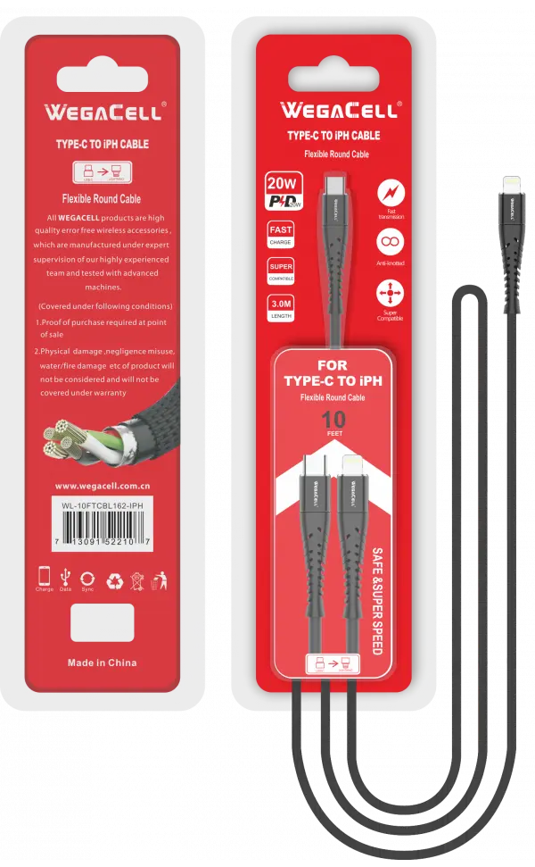 Wl-10Ftcbl162Tyc-Iph (10Ft Data Cables For Type-C To Iph)
