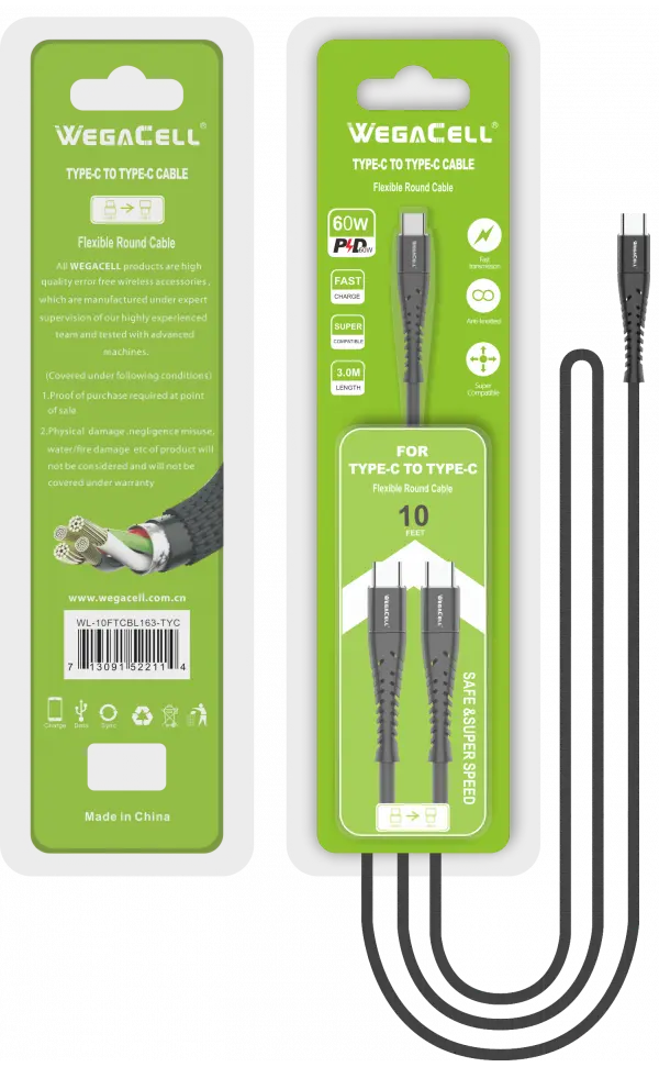 Wl-10Ftcbl163-Tyc-Tyc (10Ft Data Cables For Type-C To Type-C)
