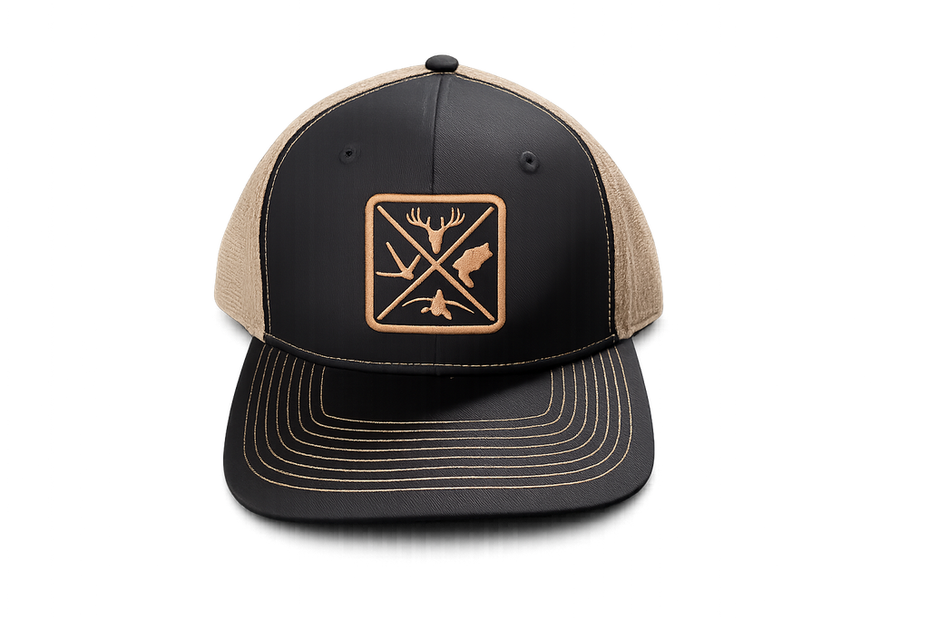 Ah-Mh-Eb20 (Black Fabric Khaki Mesh/Embroidery)