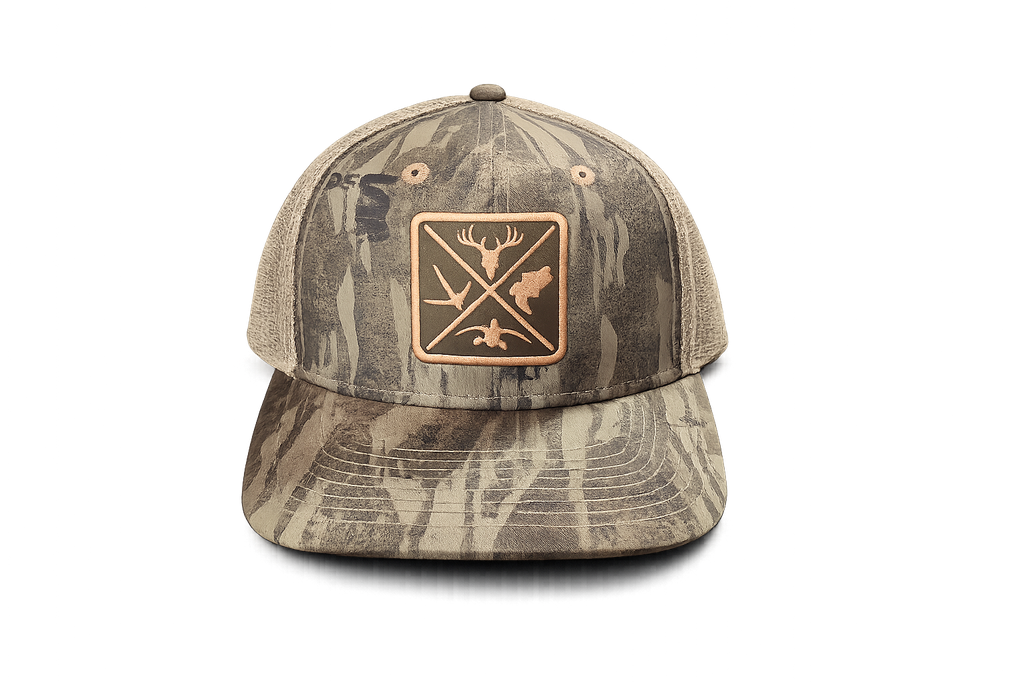 Ah-Mh-Eb28 (Brown Camo Fabric Khaki Mesh/Embroidery)