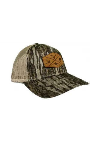 Ah-Mh-Lr04 (Brown Camo Fabric Khaki/Leather Patch)