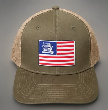 Ah-Mh-Rp18 (Olive Fabric Khaki Mesh/Rubber Patch)