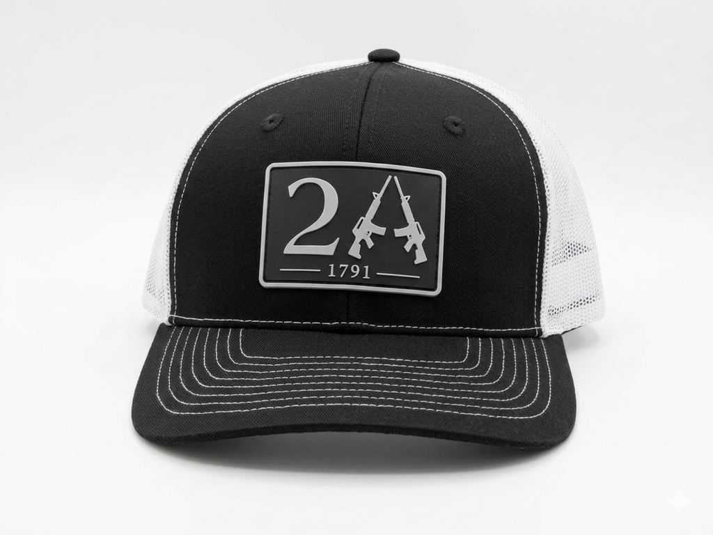 Ah-Mh-Rp21 (Black Fabric White Mesh/Rubber Patch)