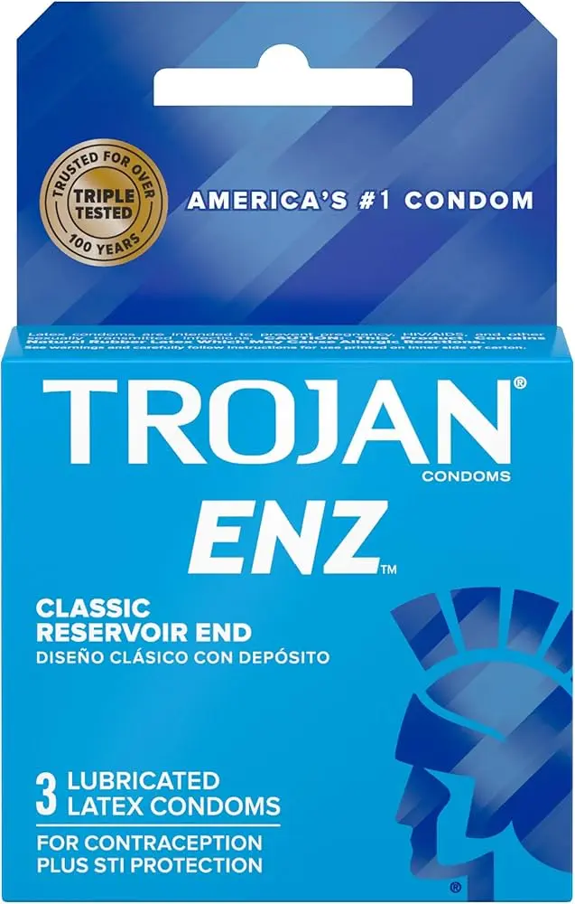 #2821 Trojan Enz Blue (3Ct Lubricated Latex Condoms Upc #2821)
