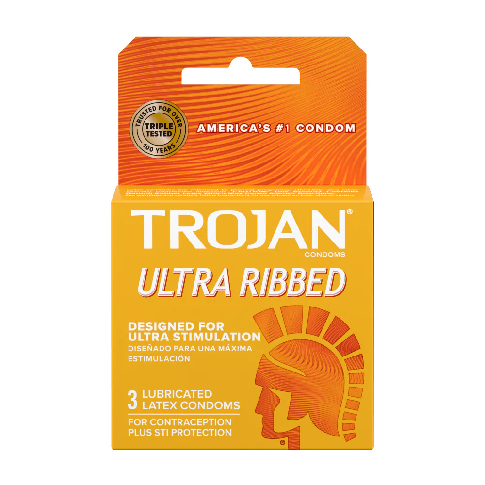 #2814 Trojan Ultra Ribbed (3Ct Lubricant Latex Condoms Upc #2814)