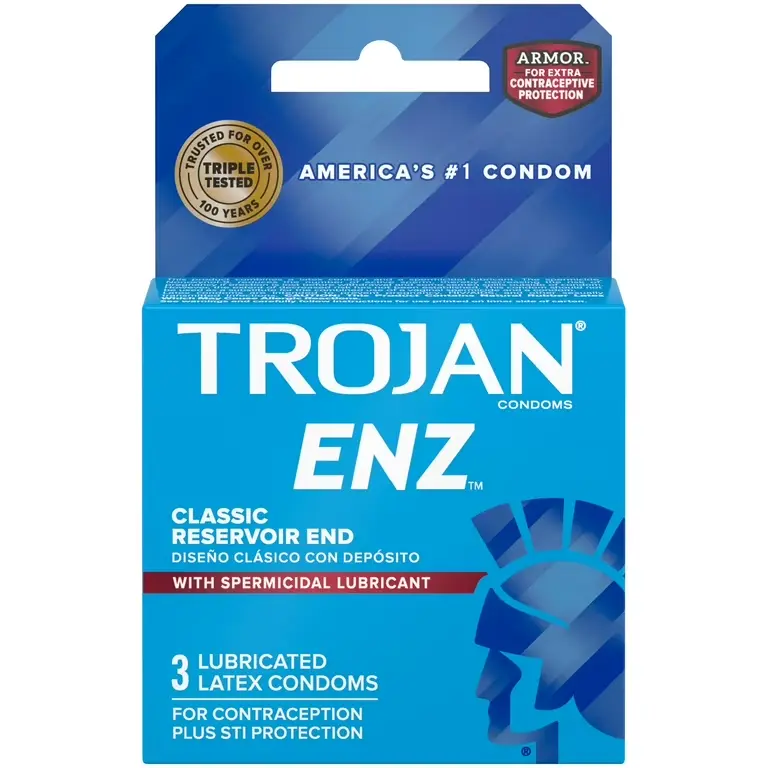 #2816 Trojan Enz Spermic Lub (3Ct Lubricated Latex Condoms Upc #2816)