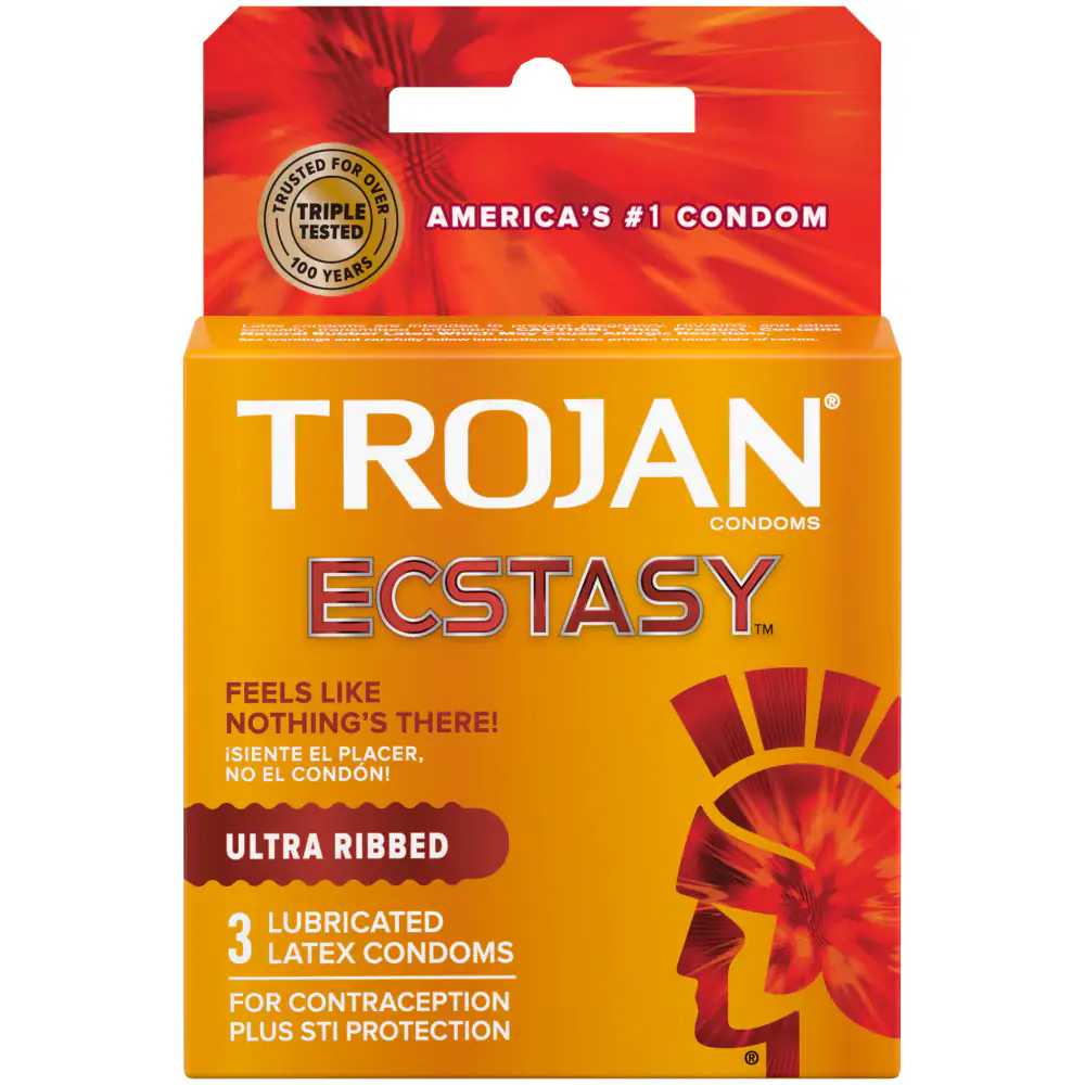 #6919 Trojan Ecst Ultra Ribbed (3Ct Lubricated Condoms Upc #6919)