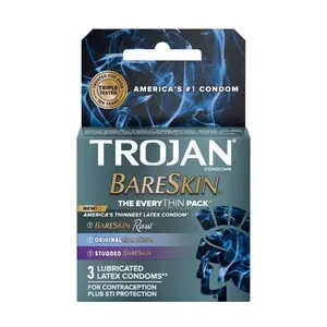 #8022 Trojan Bareskin Everythin (3Ct Lubricated Condoms Upc #8022)
