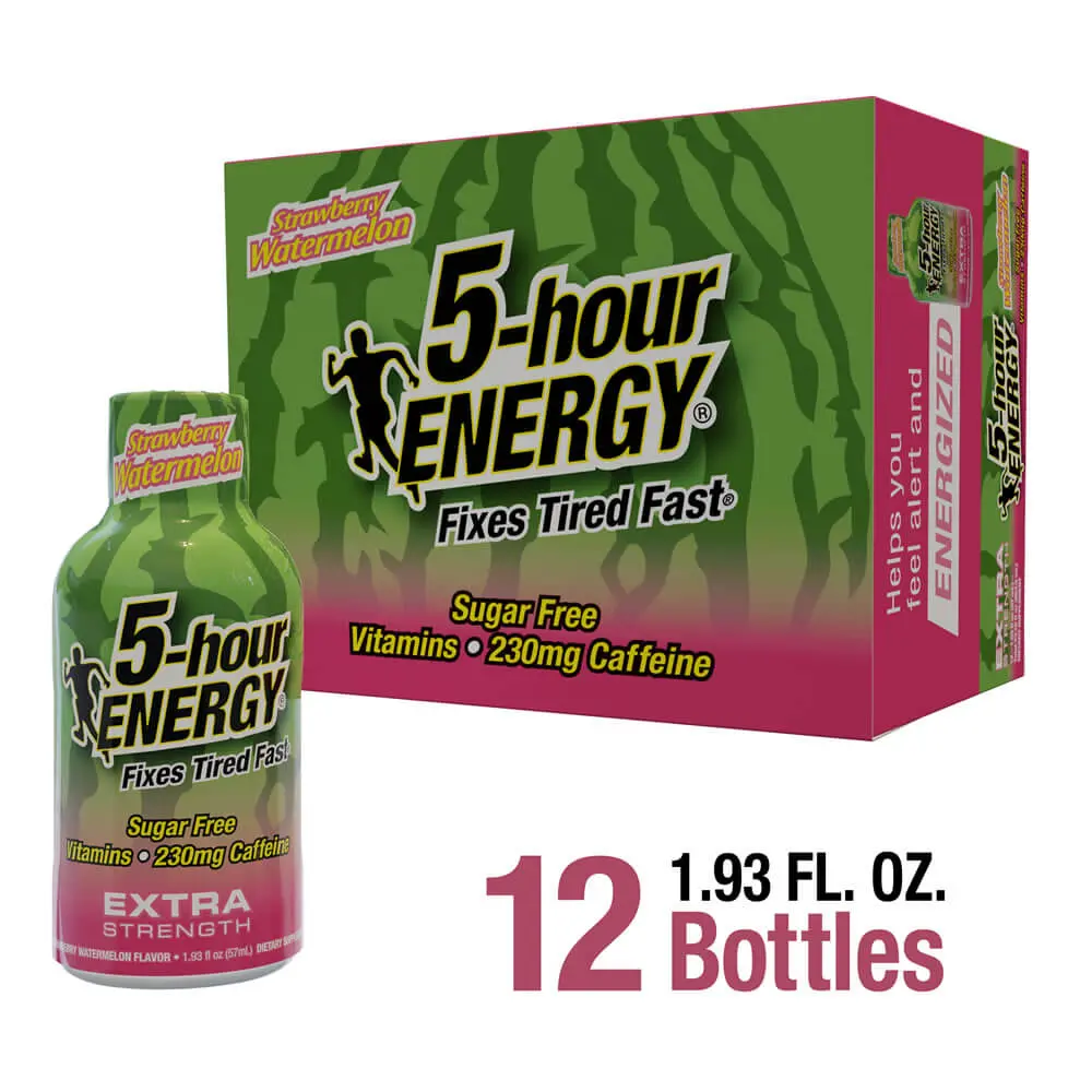 #6606 5 Hr Energy Xs Strw Water (Xtra Strngth Straw Watermelon 2Oz/12Bottles)