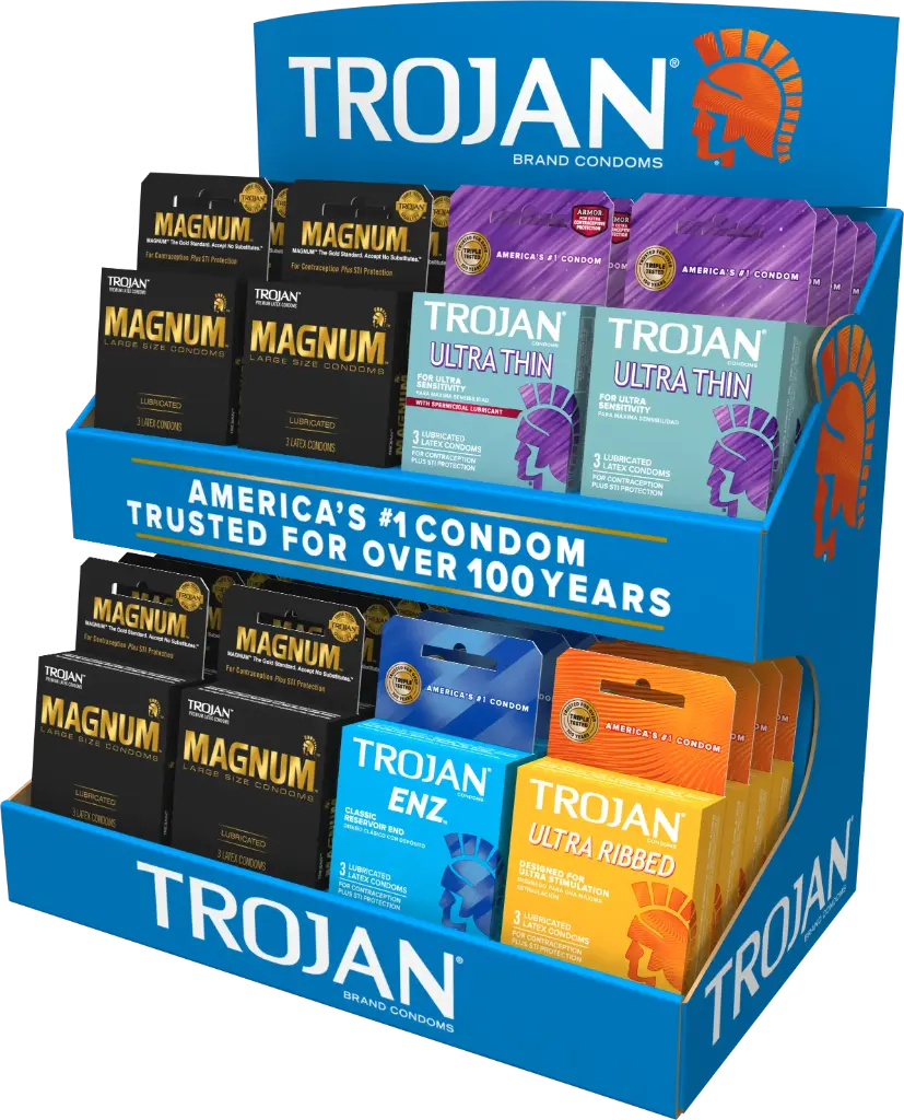 Trojan Counter Display 32Ct (Trojan Counter 32Ct Display (Mgnm,Ultthn,Enz,Iltrbd))