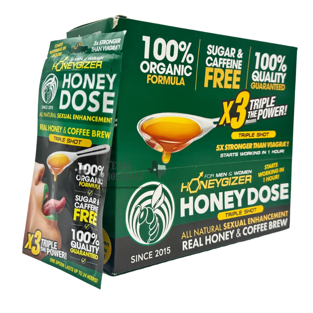 Honeydose Triple Shot (Honeygizer Honey & Coffee Brew 24 Packs (1 Spoon Per Pk))