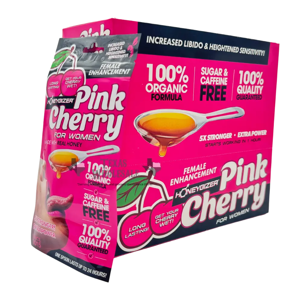 Honeygizer Pink Cherry (Real Honey 24 Packs (1 Spoon Per Pk))