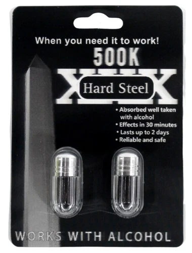 Hard Steel 500K (D) (24 Packs In A Box (Double Pill Per Pk))