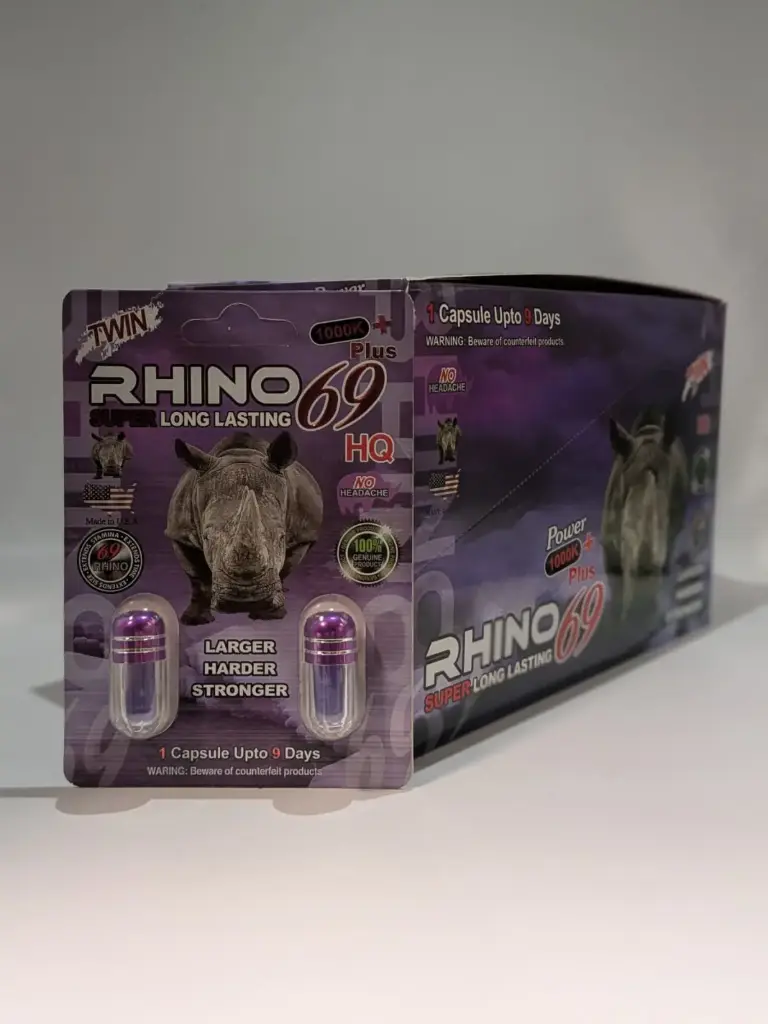 Rhino 69 1000K Plus (D) (24 Packs Per Box (Double Pill Per Pack))