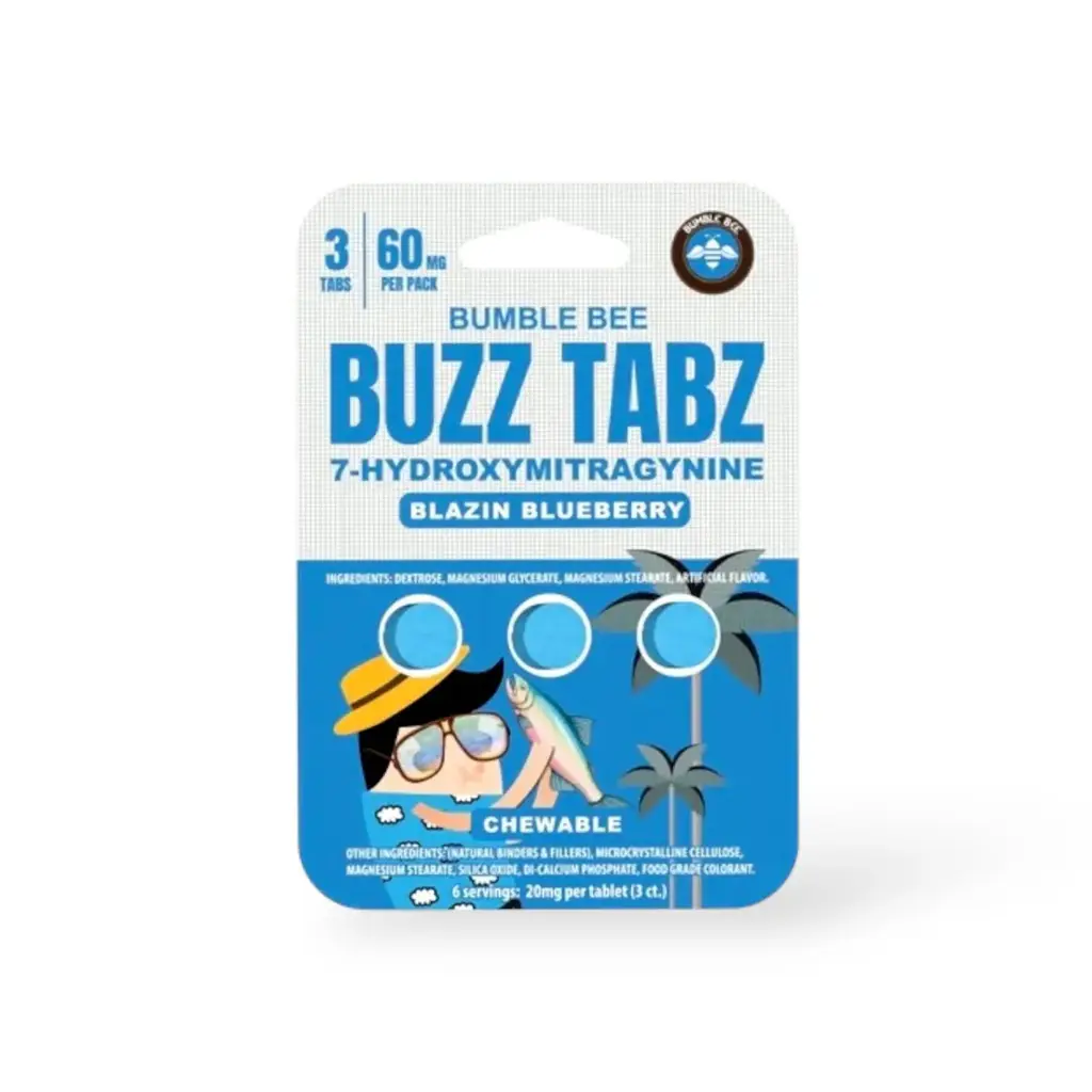 Bb-Buz203Ct (Blazin Blueberry Bumble Bee Buzz Tabz 7-Oh 20Mg 3Ct Blister Pk/10Pk ...
