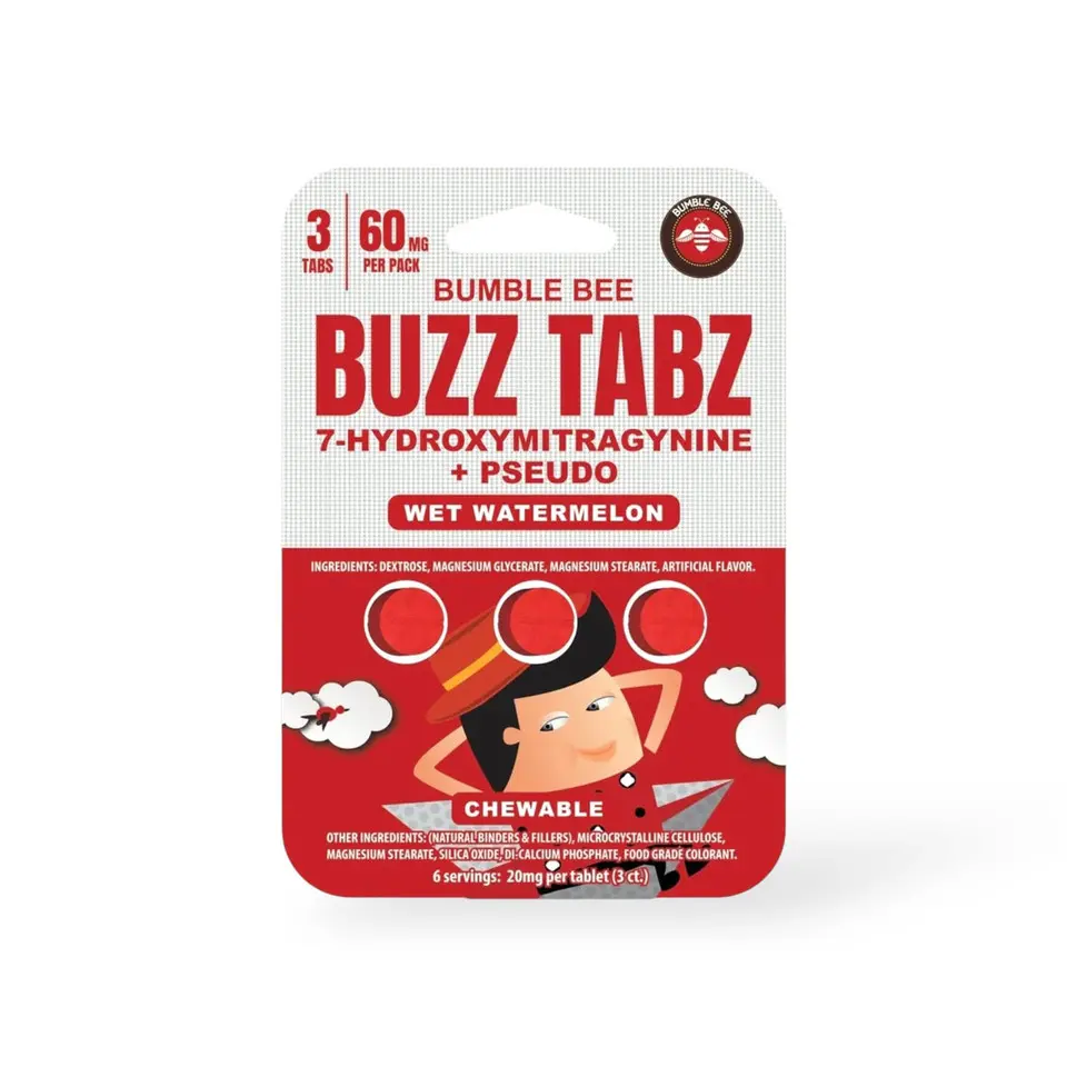 Bb-Buz20P3Ct (Wet Watermelon Bumble Bee Buzz Tabz 7-Oh +Pseudo 20Mg 3Ct Blister P...