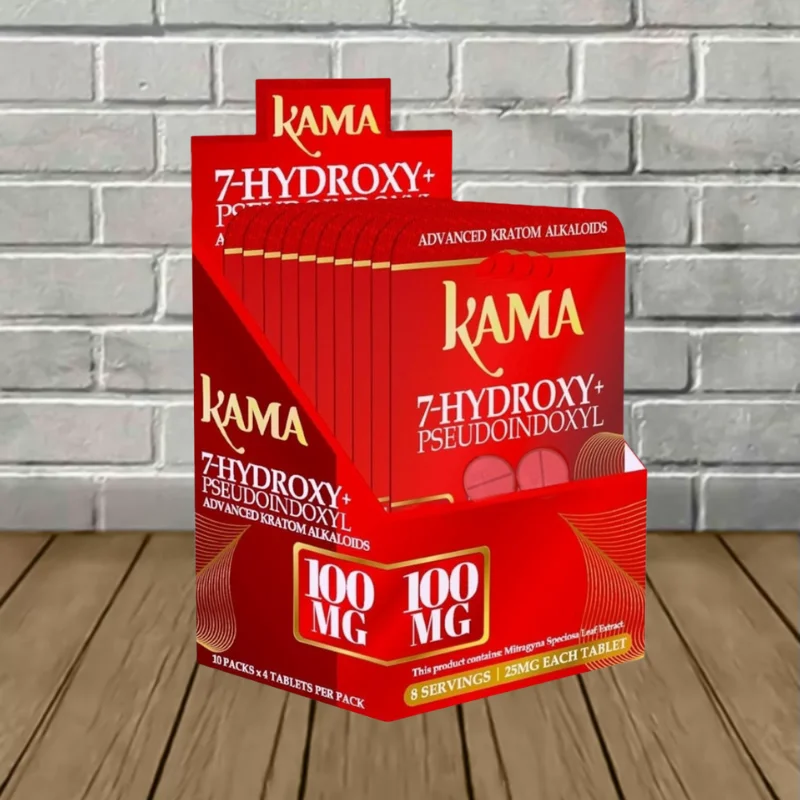 KAMA RED 7- HYDROXY-PSEUDOINDOXYL 100MG 8PC 25MG EACH TABLET 