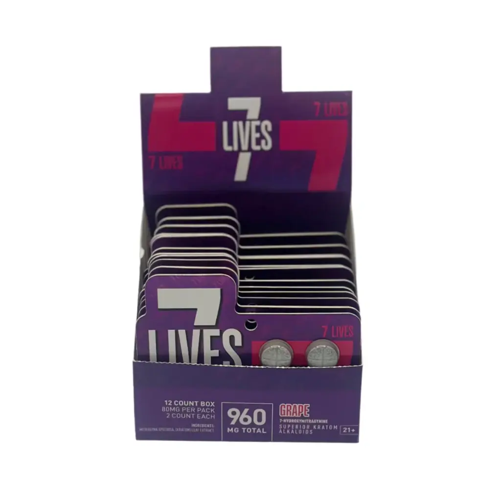 7 Lives 12 Count Grape (7 Lives 12 Count 960 Mg Total,80 Mg Per Pack 2 Count Each...