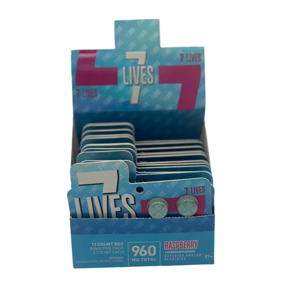 7 Lives 12 Count Raspberry (7 Lives 12 Count 960 Mg Total,80 Mg Per Pack 2 Count ...