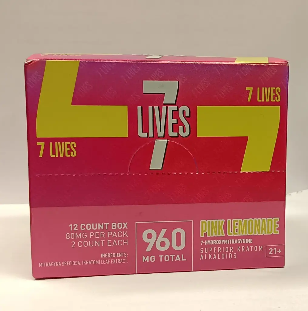 7 Lives 12 Ct  Pink Lemonade (7 Lives 12 Count 960 Mg Total,80 Mg Per Pack 2 Coun...