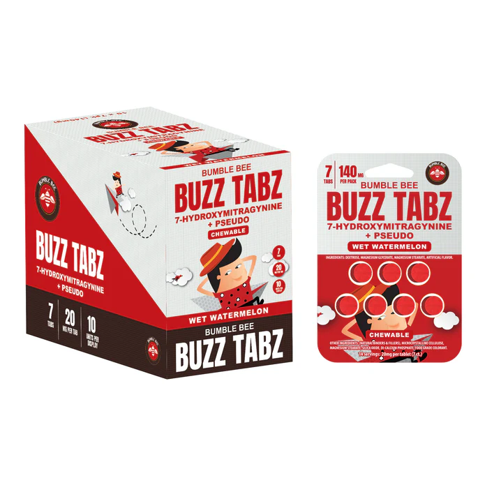 Bb-Buz20P7Ct (Wet Watermelon Bumble Bee Buzz Tabz 7-Oh +Pseudo 20Mg 7Ct Blister P...