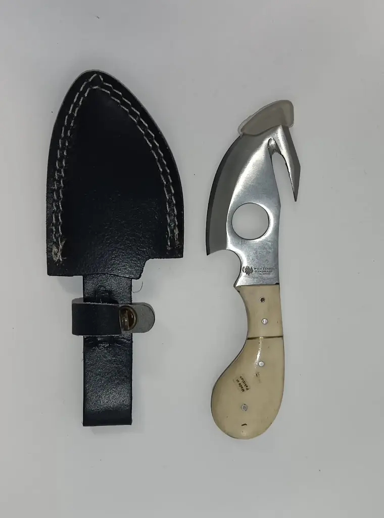 Wt-1 (Wild Turkey Handmade Gut Hook Knife Clear Wood)