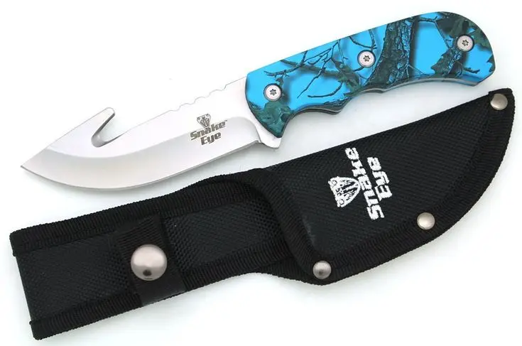 Hk-007Bl (Snake Eye Tactical Skinner Knife Guthook Blade 8.5")