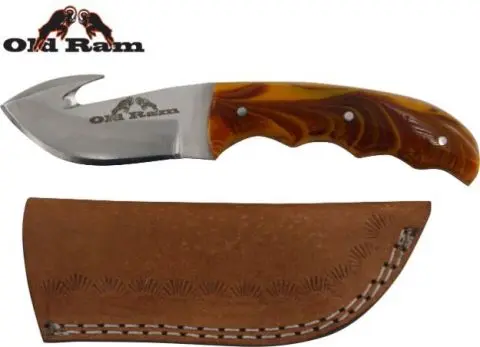 Or-8016Bp (Old Ram Fix Blade Gut Hook Knife 6.5" Overall)