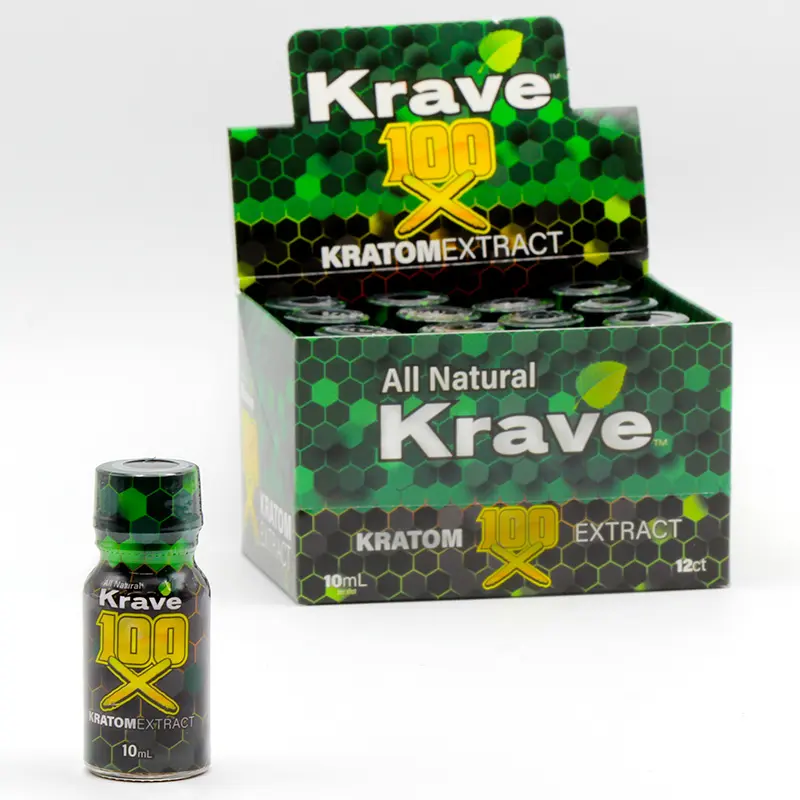 KRAVE 100X Extract Shot (12Ct Display-10Ml K100X Liquid Extract Shot)
