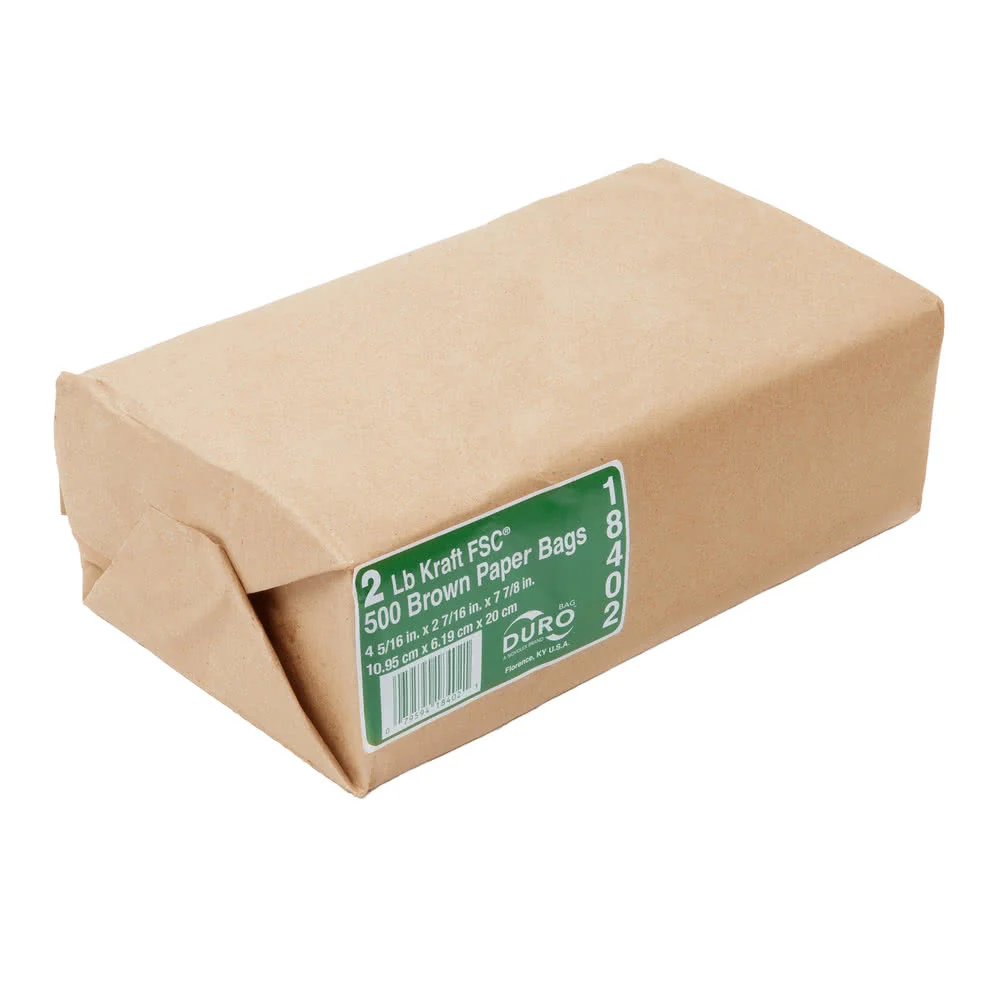 Tg-18402 2Lb Brown Bag (2Lb Brown Kraft Paper Bag Hravy Duty 500/Cs)