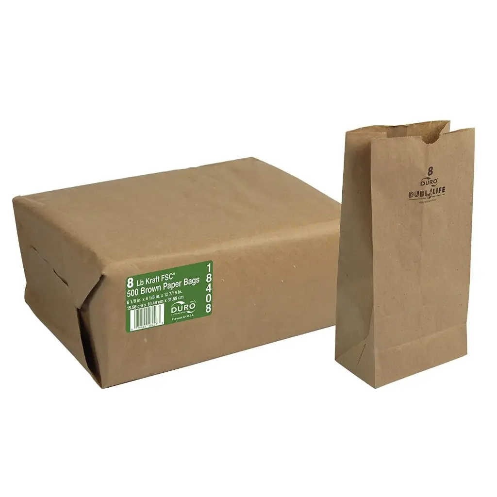 8Lb Brown Bag (8Lb Kraft Brown Paper Bag 500/Cs)