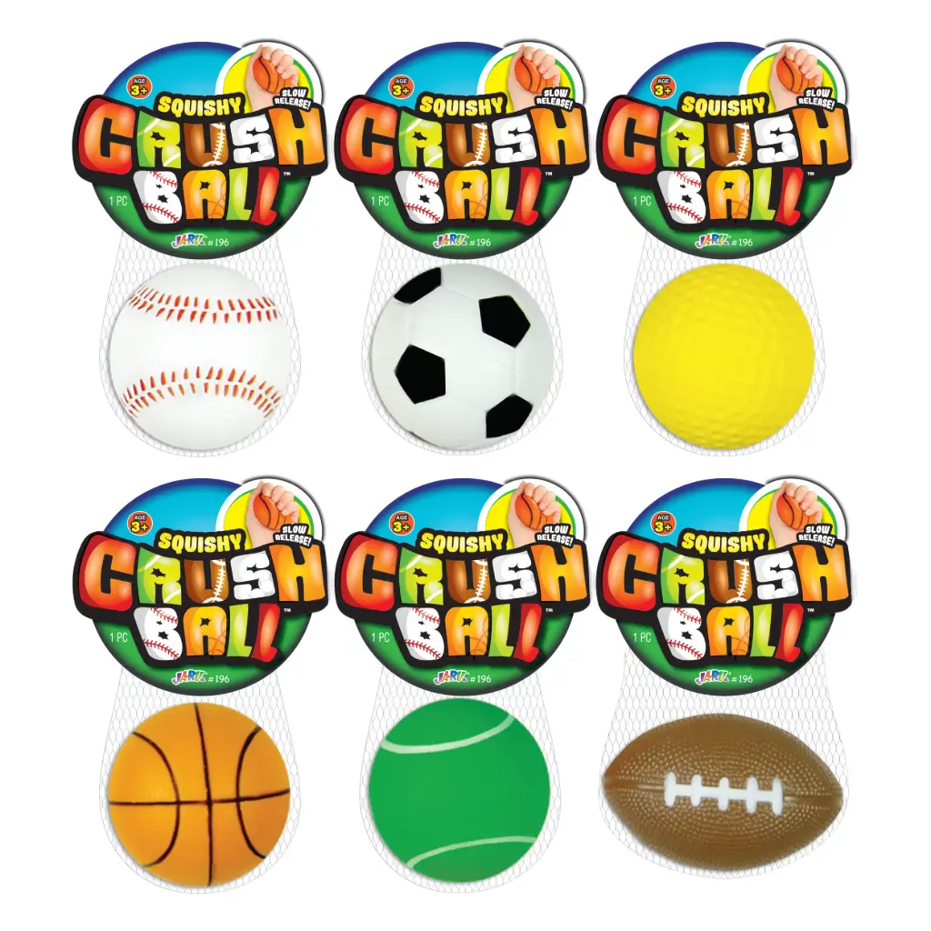 #196 Crush Ball (Squishy Crush Ball 6Ct Display)