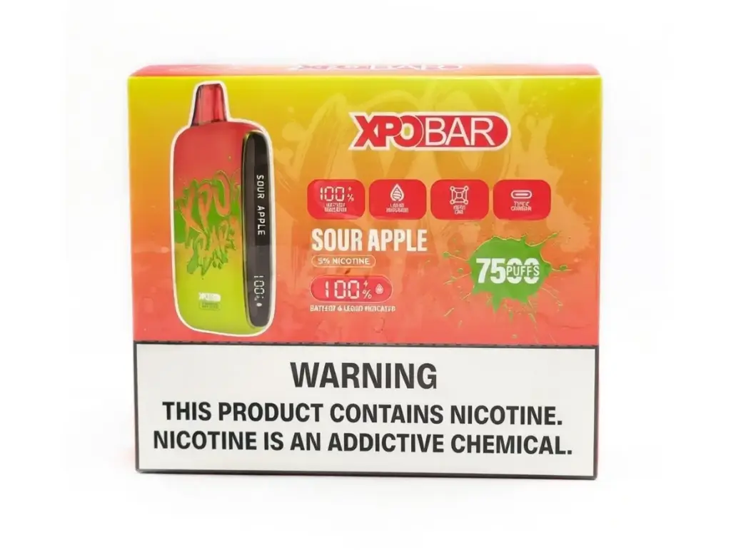 Xpo Bar Sour Apple 7500 (Sour Apple 7500 14Ml Vape)
