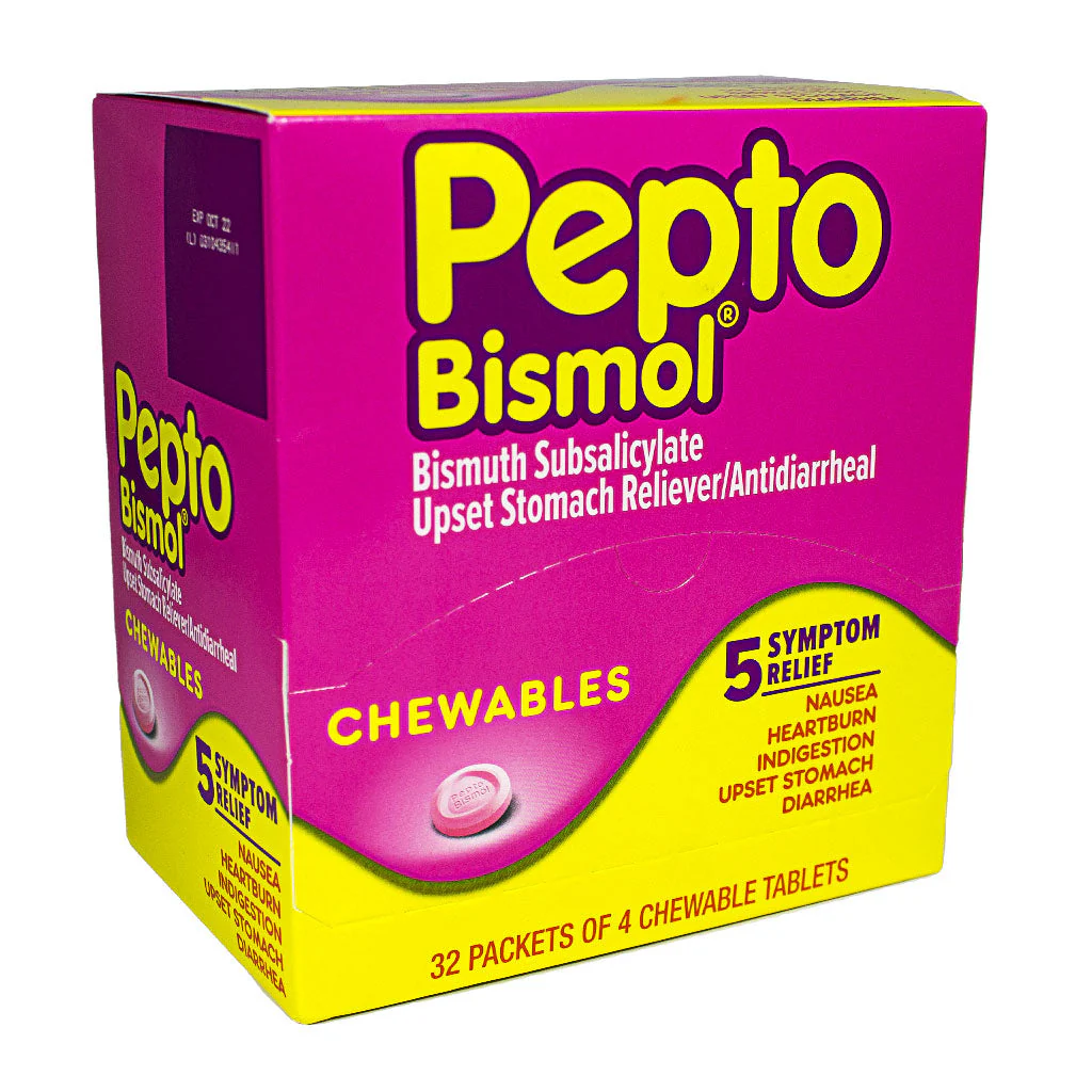#7965 32*4'S PEPTO BISMOL-CHEWABL POUCH