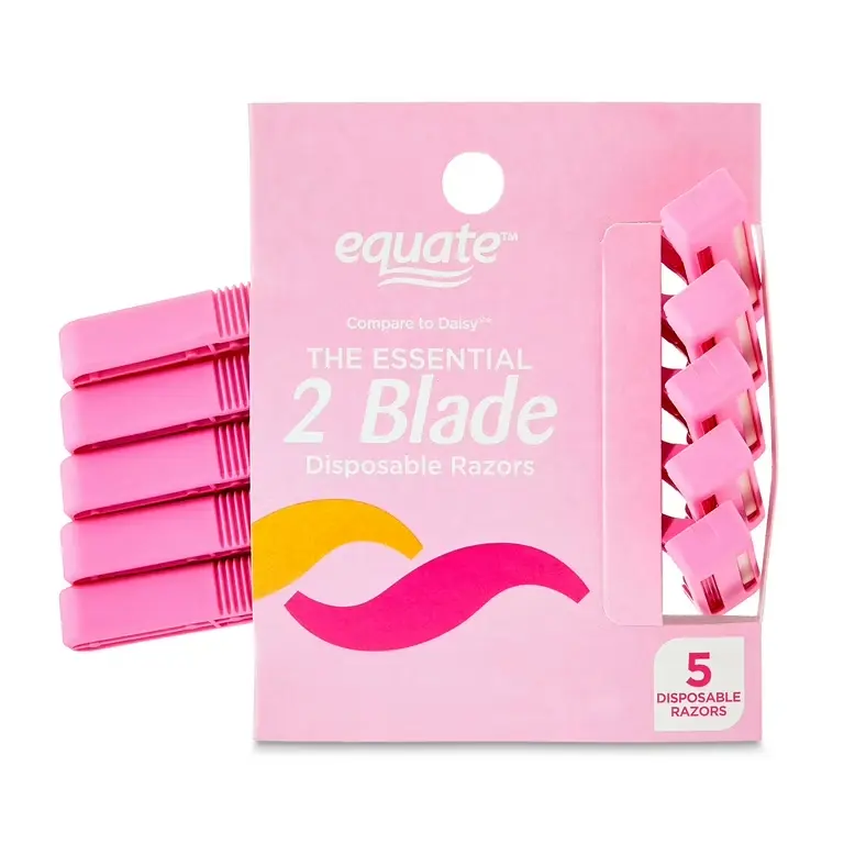TWIN BLADE RAZORS 5PK PINK