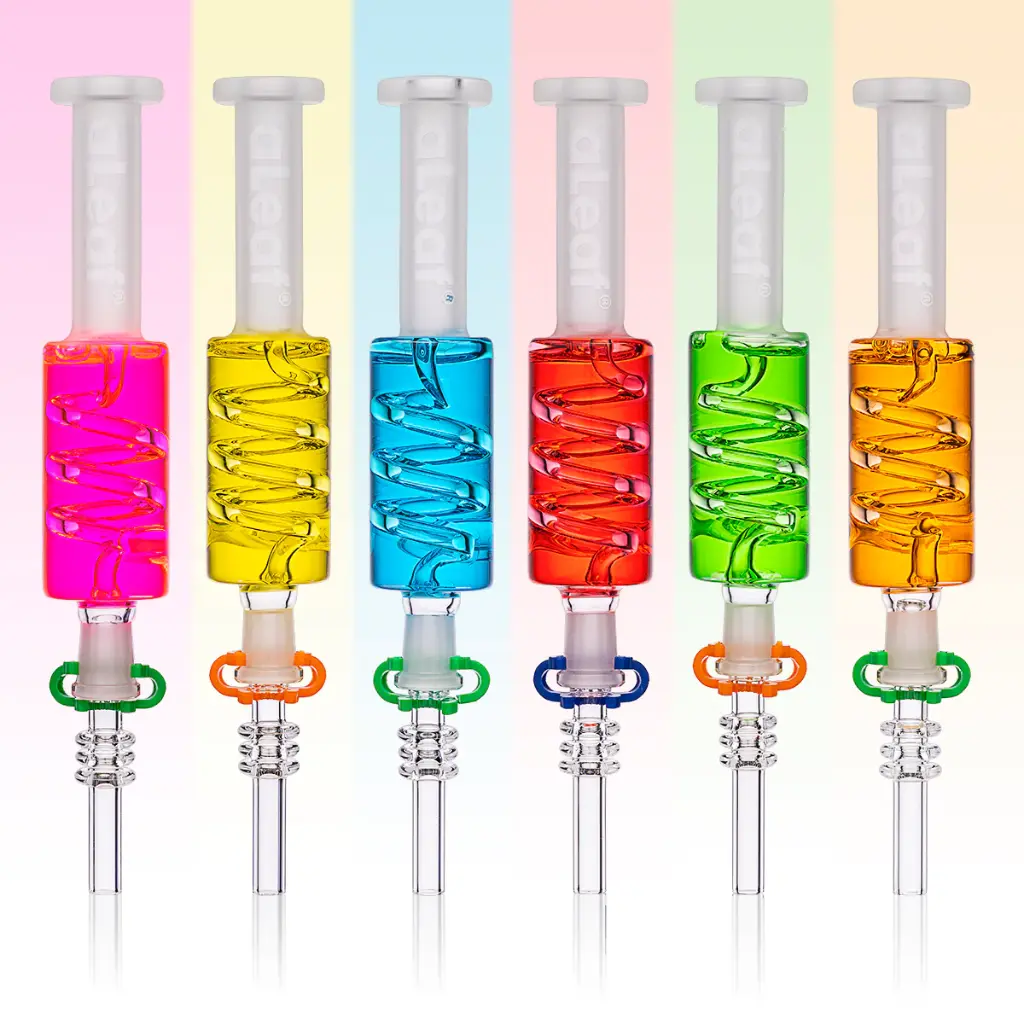 ALNC5016 SPACE 6.1" GLASS GLYCERIN HONEY STRAW 10
