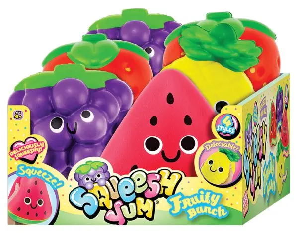 #3355 SQUEESY YUM FRUITY BUNCH 6CT DISPLAY 