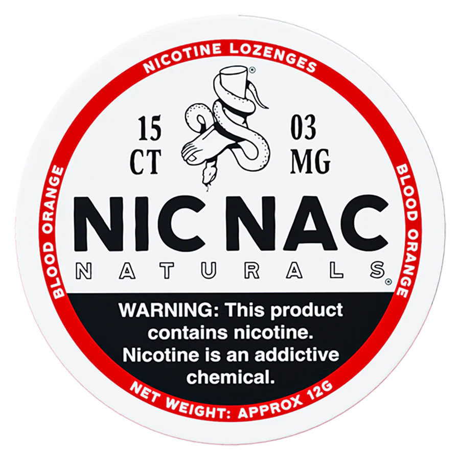 NICNAC NATURALS 15CT 3MG BLOOD ORANGE
