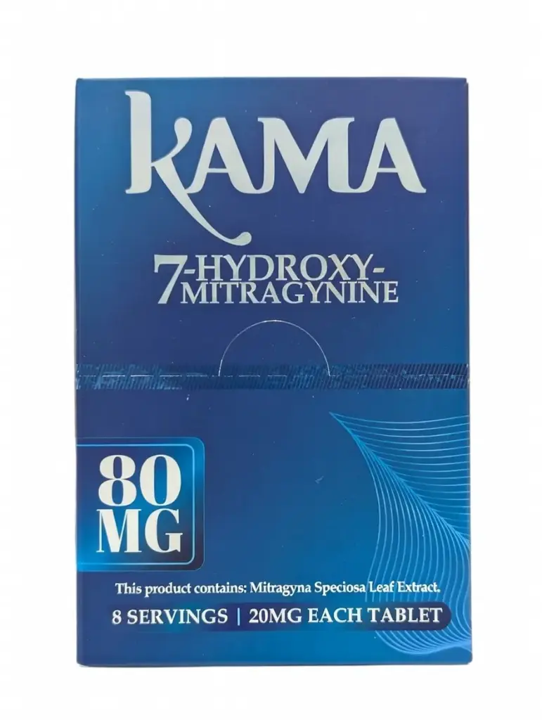 KAMA  BLUE 7-HYDROXY-MITRAGYNINE 80MG 8PKS 20MG EACH TAB