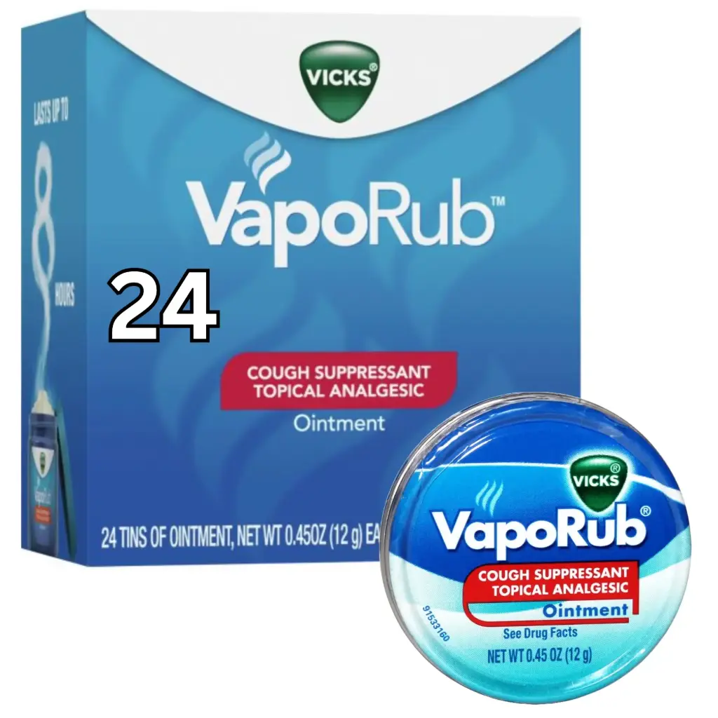 #7971 VICKS VAPORUB TIN 12GRAMS DISPLAYS 24 CT 