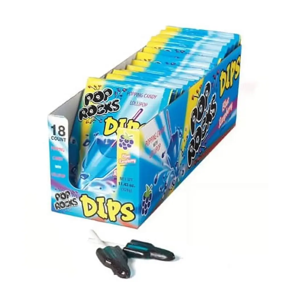 #5283 POP ROCKS DIPS BLUE RASPBERRY 18PK/BOX