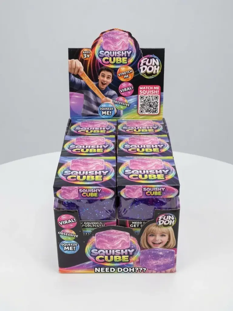 #25082 SQUSHY CUBE FUN DOH 12CT DISPLAY