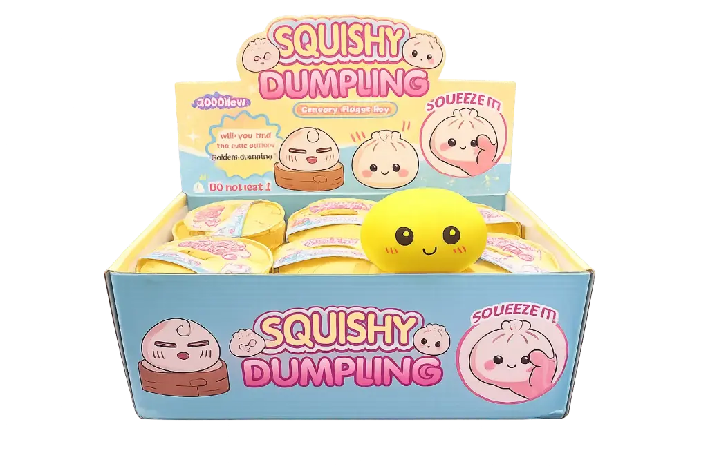 SQUISHY SOLID COLOR DUMPLINGS TOYS 12CT