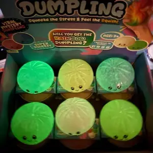 GLOW IN DARK DUMPLING SQUISHY TOY 12CT